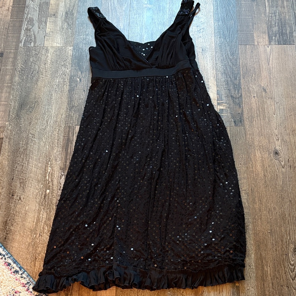 ECI Elegant Black Sequin Dress